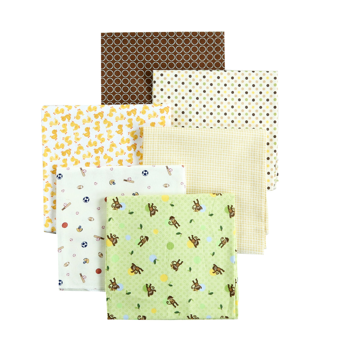6 Pack Unisex Receiving Blankets