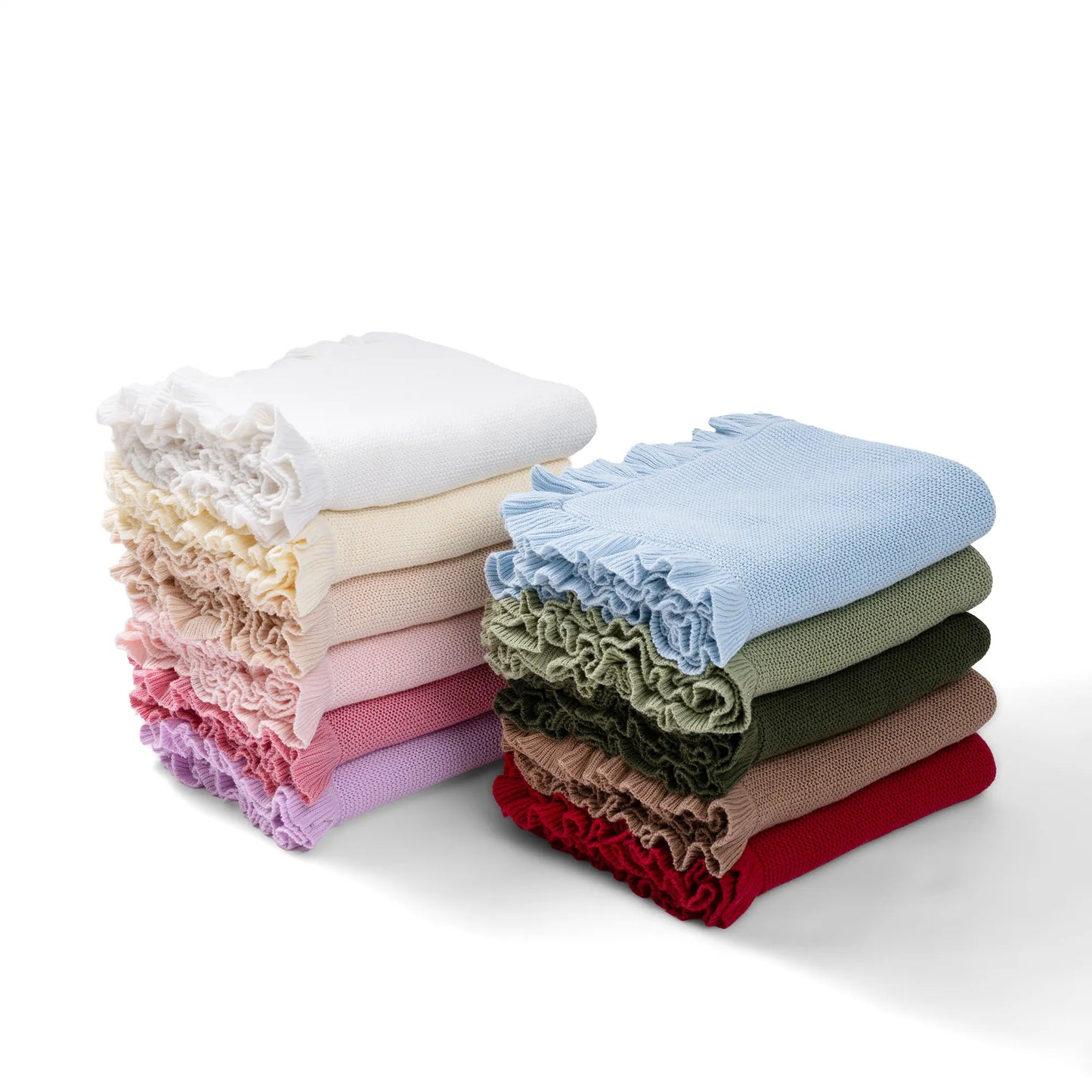 Ruffled Edge Knit Baby Blanket