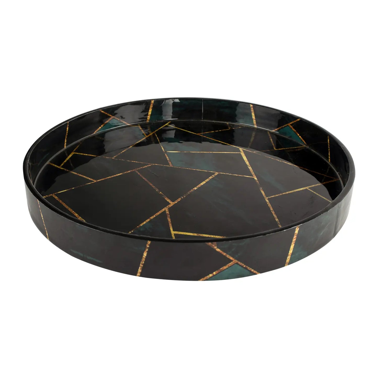 12" Round Decorative Serving Tray