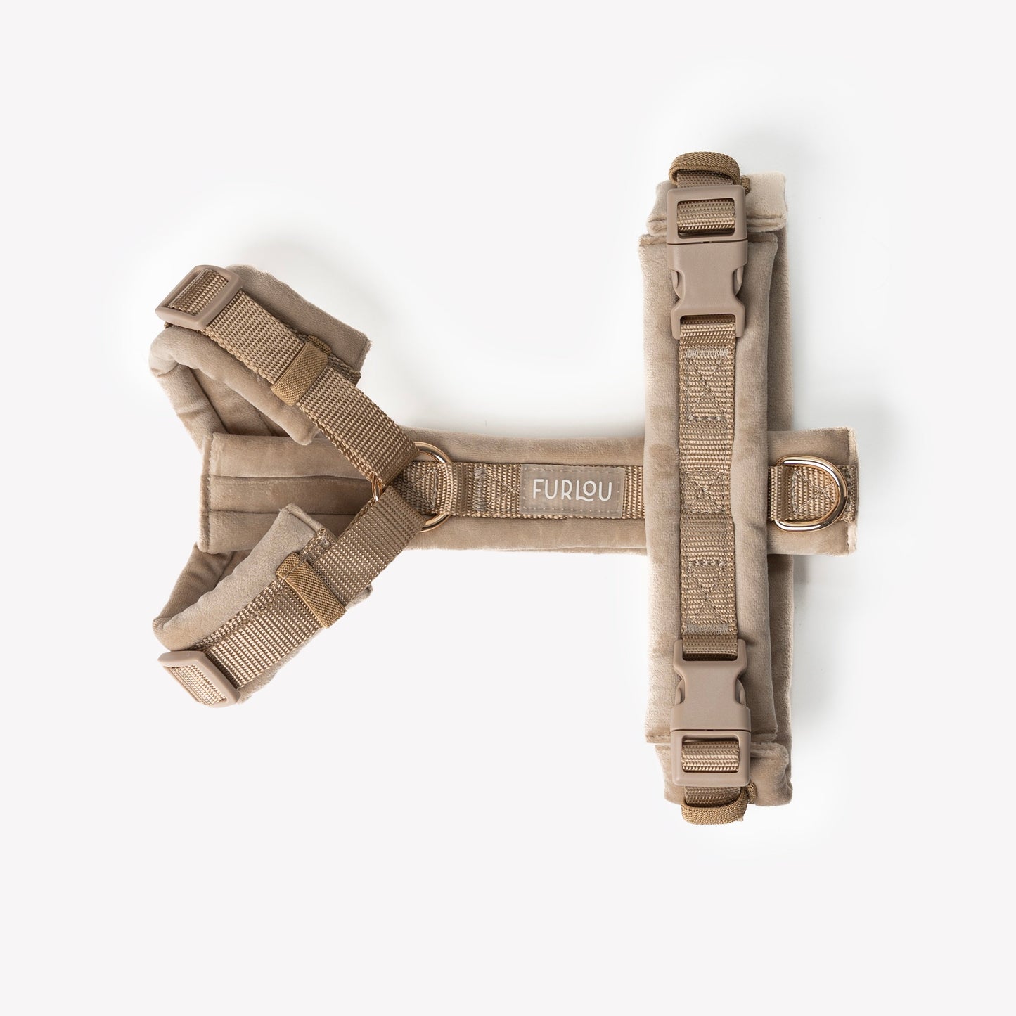 Sand- Velvet Dog Harness