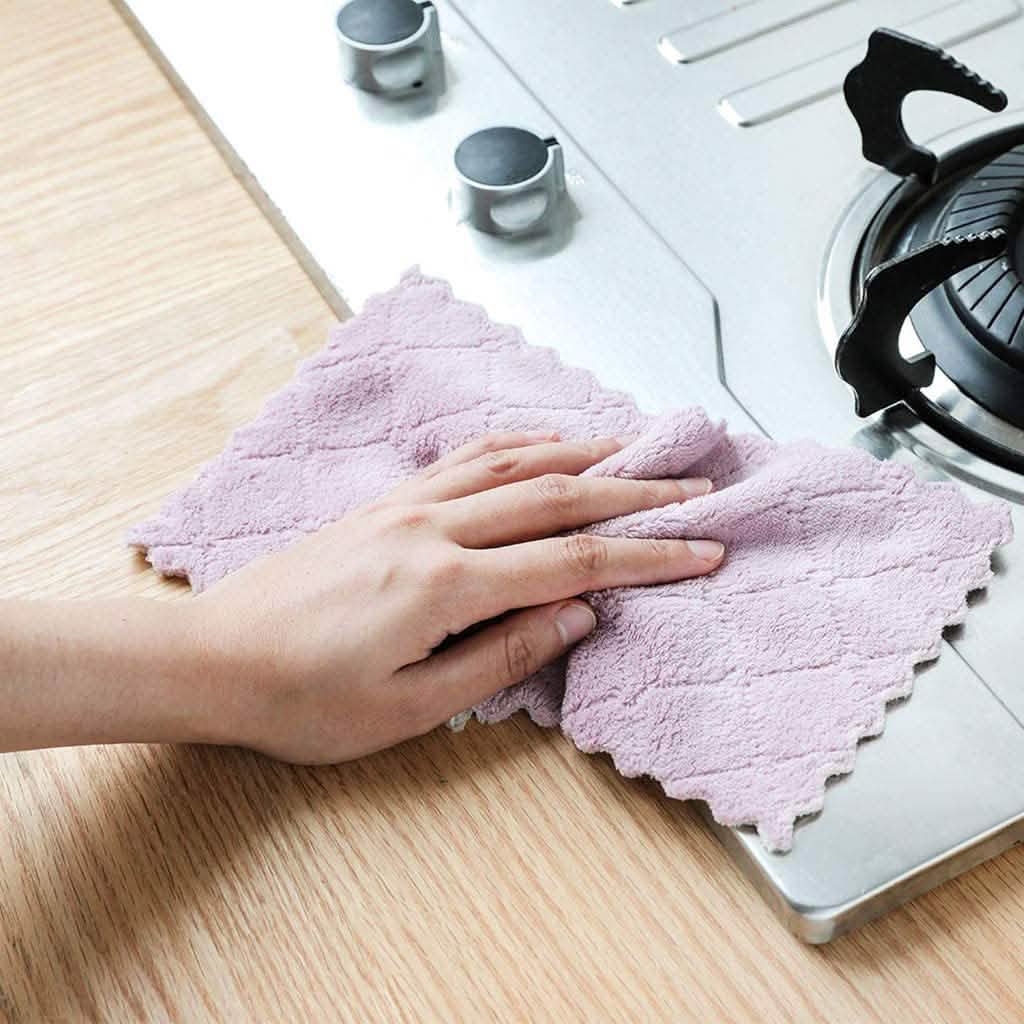 Coral Velvet Kitchen Towels