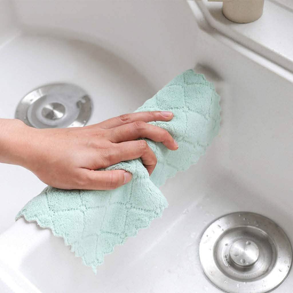 Coral Velvet Kitchen Towels