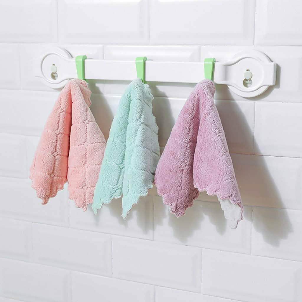 Coral Velvet Kitchen Towels