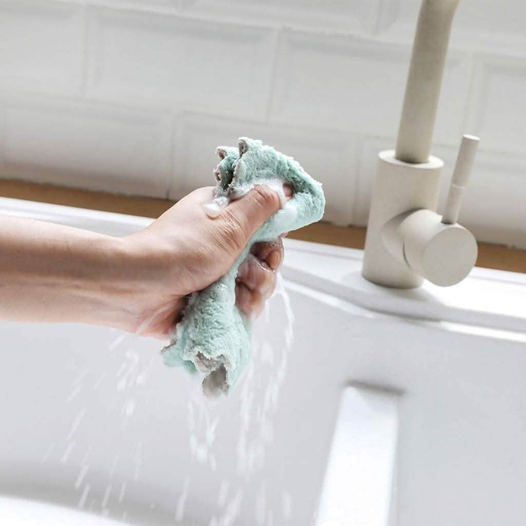 Coral Velvet Kitchen Towels