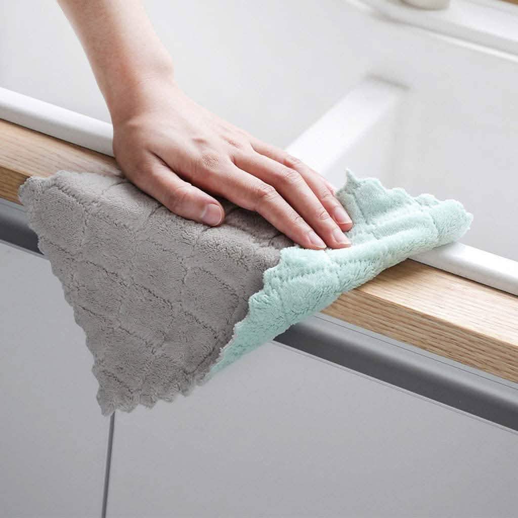Coral Velvet Kitchen Towels