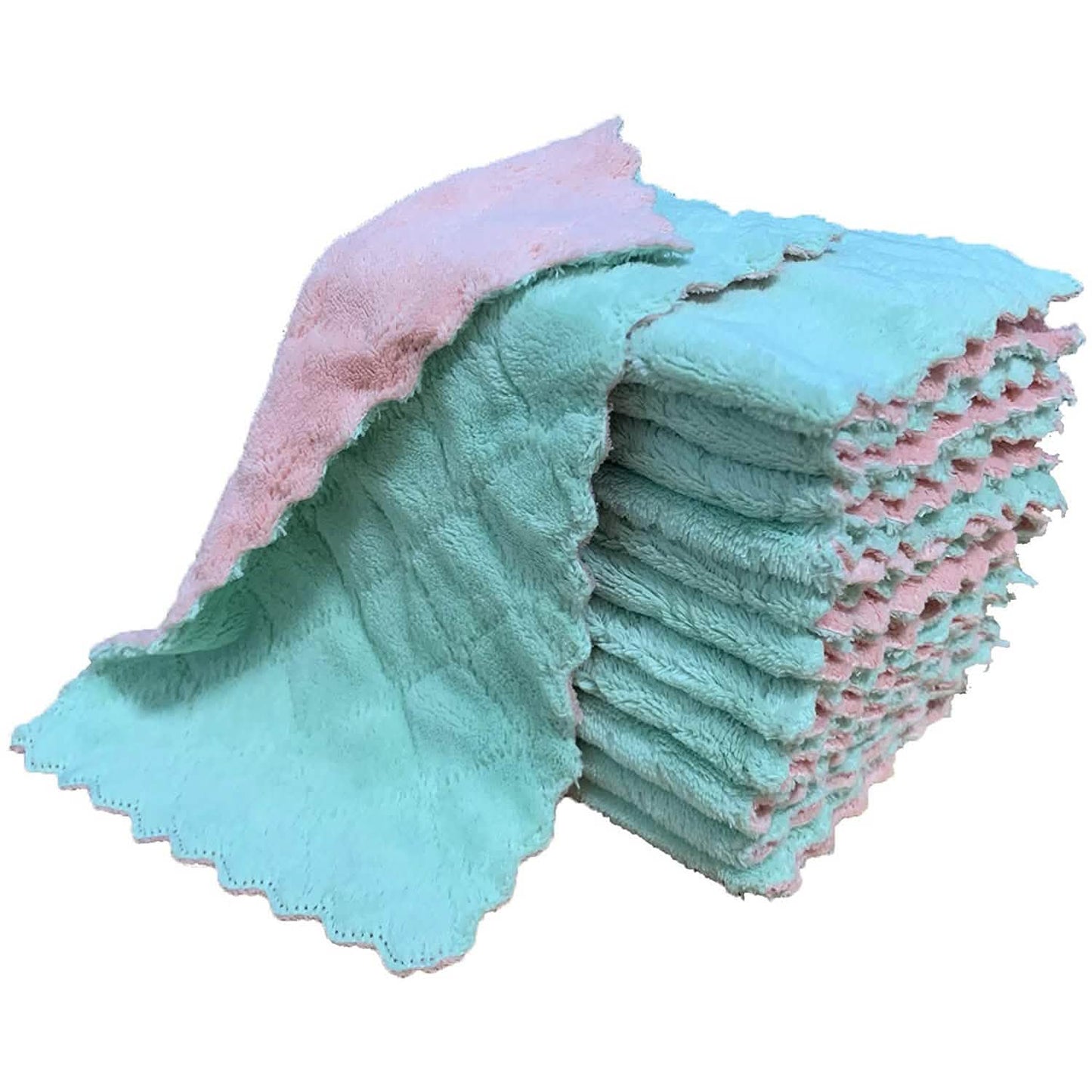 Coral Velvet Kitchen Towels