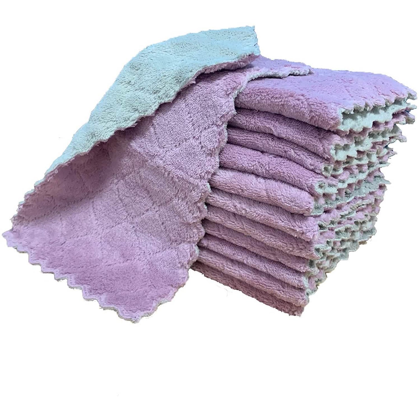 Coral Velvet Kitchen Towels