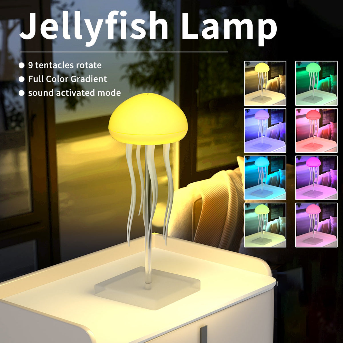 LED Jellyfish Lamp with Remote
