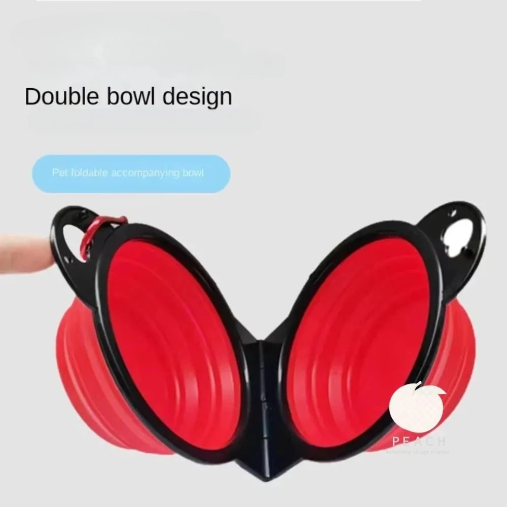 2-in-1 Foldable Dual Pet Bowl