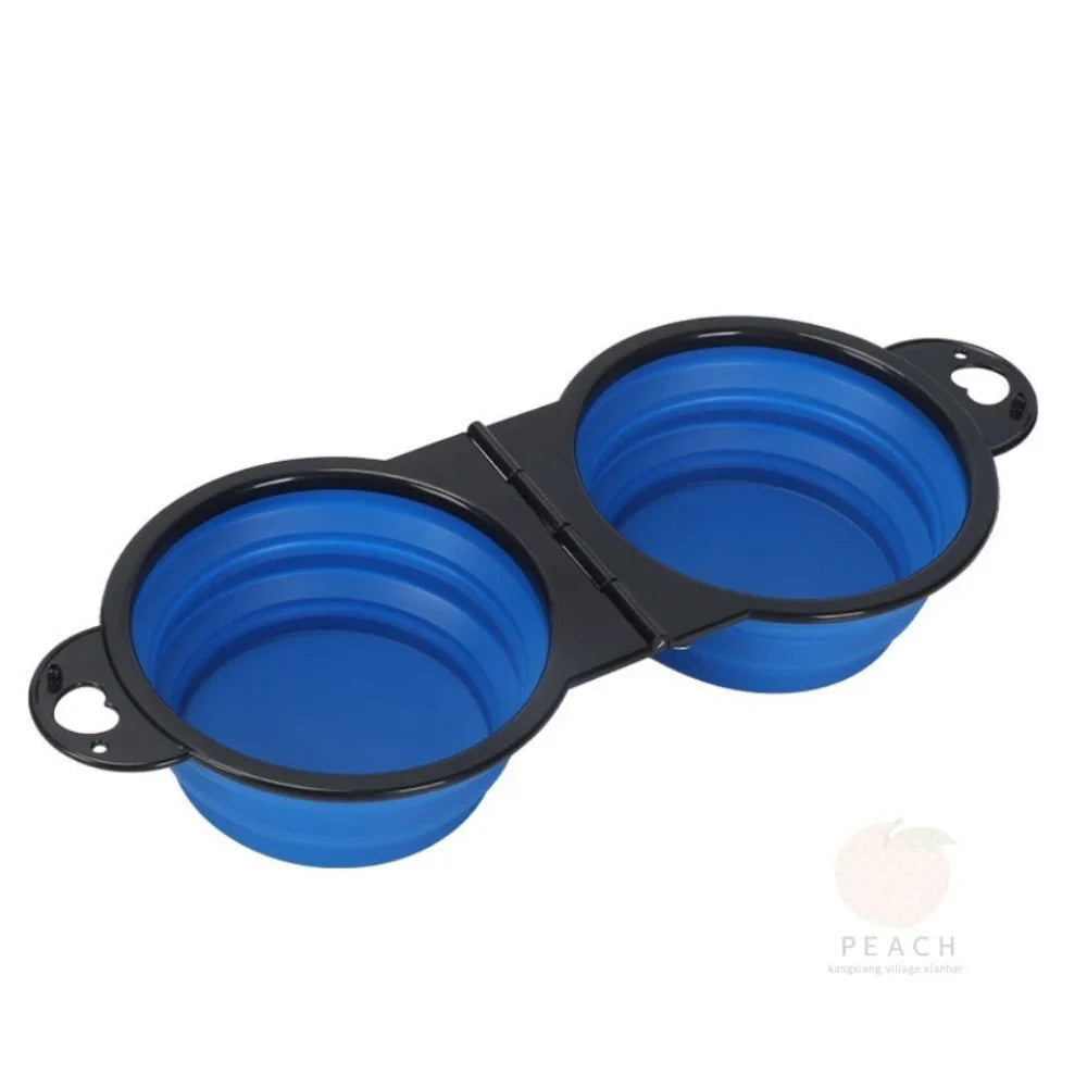 2-in-1 Foldable Dual Pet Bowl
