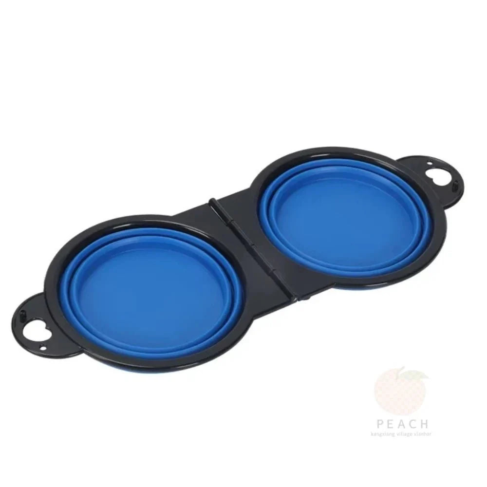 2-in-1 Foldable Dual Pet Bowl