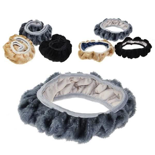 Plush Two Piece Steering Wheel Cover