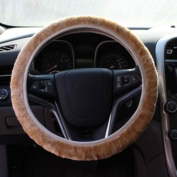Plush Two Piece Steering Wheel Cover