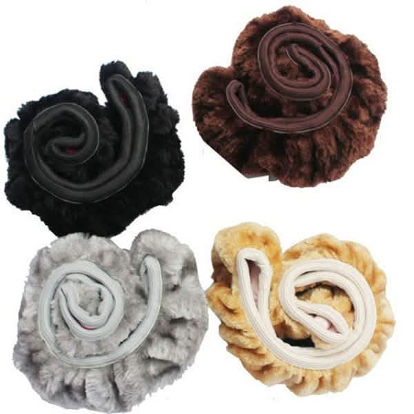 Plush Two Piece Steering Wheel Cover