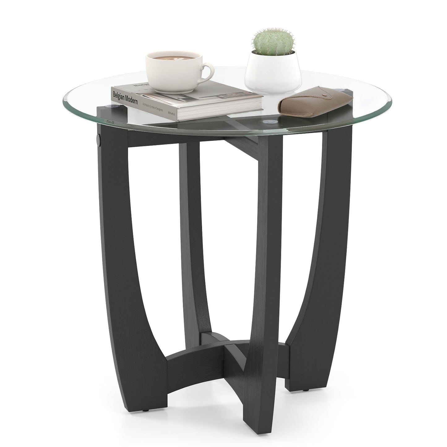 Tempered Glass Top Side Table