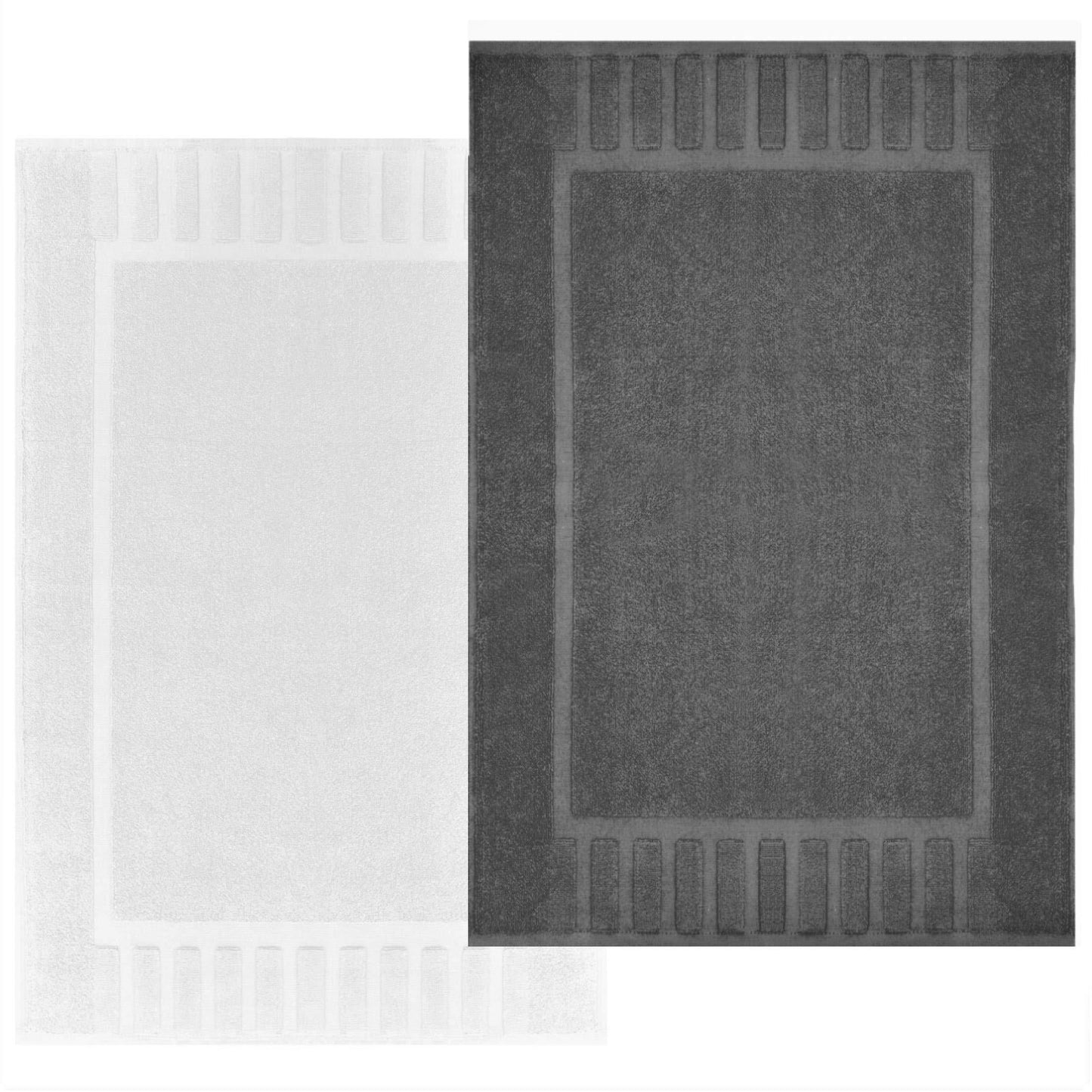 Luxury Bath Mat Floor Towel-Set Grey