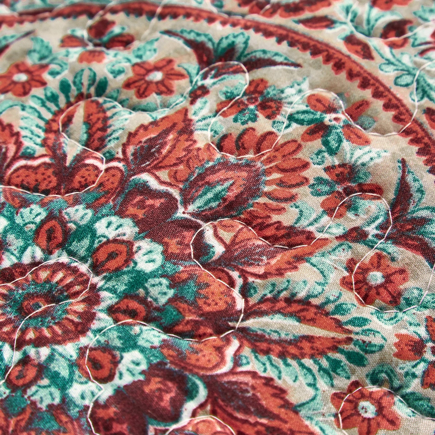 Paisley Taupe Quilted Pillow Sham