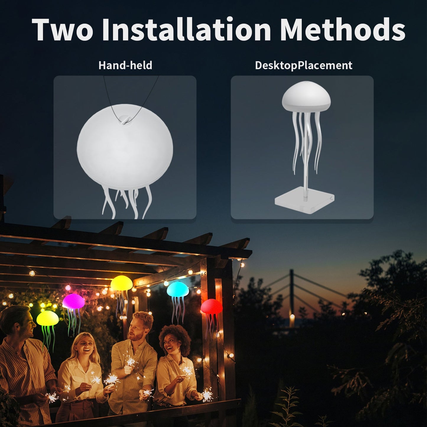 LED Jellyfish Lamp with Remote