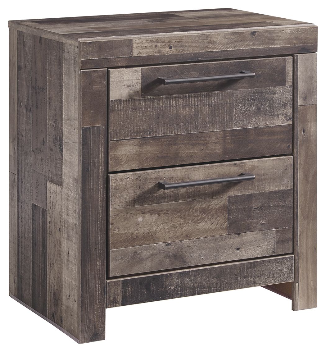 Two- Drawer Night Stand - Multi Gray