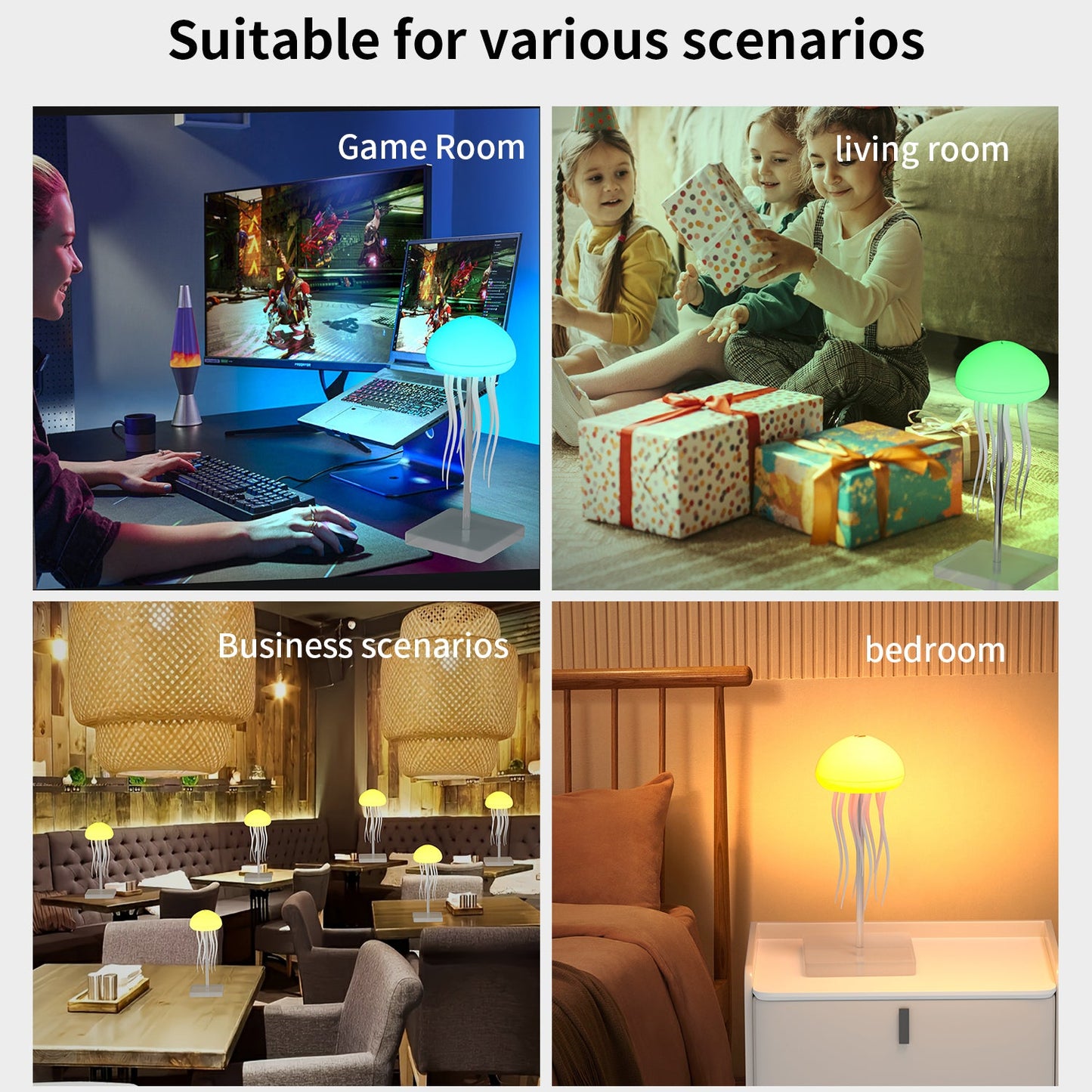 LED Jellyfish Lamp with Remote