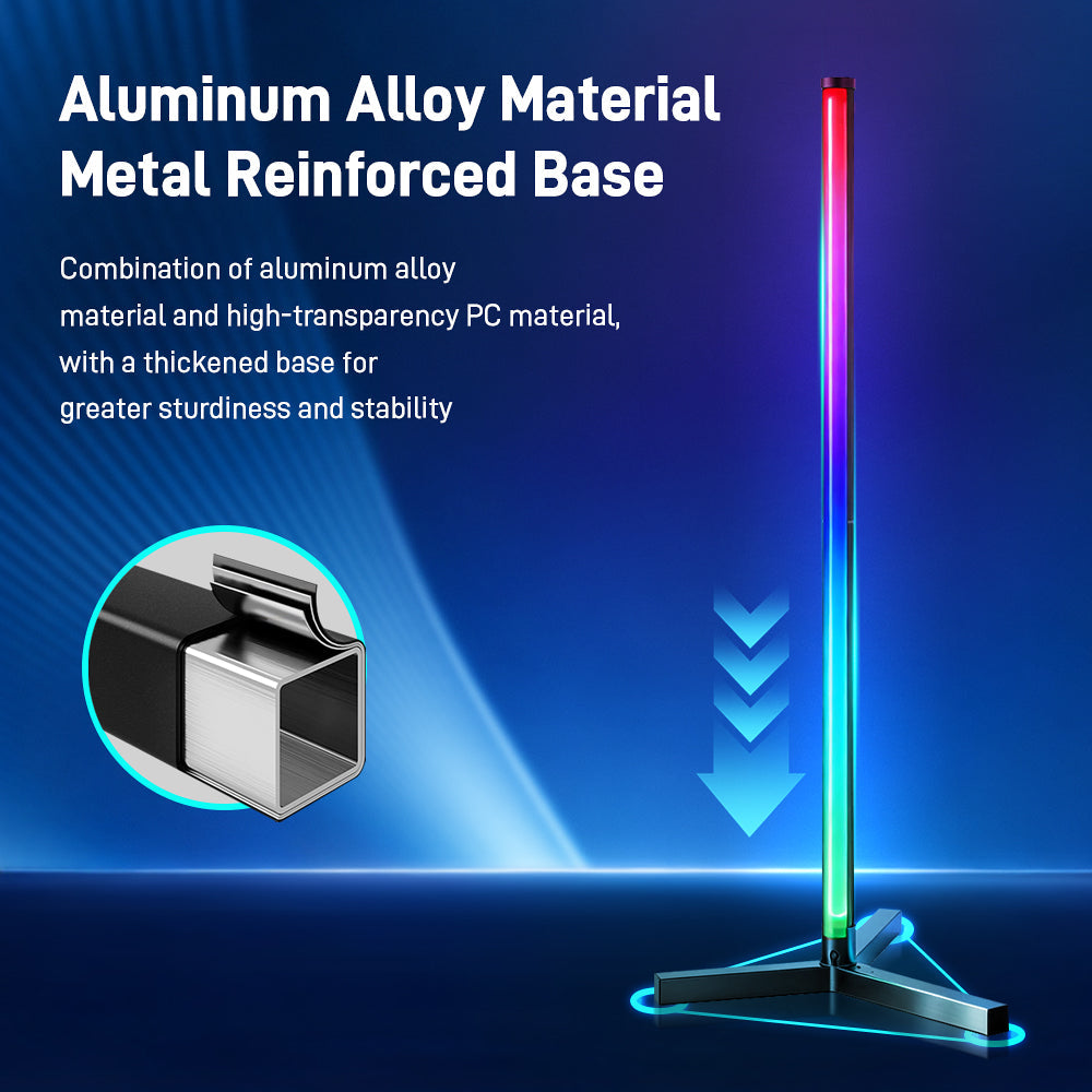 RGB LED Corner Floor Lamp, flip 180°