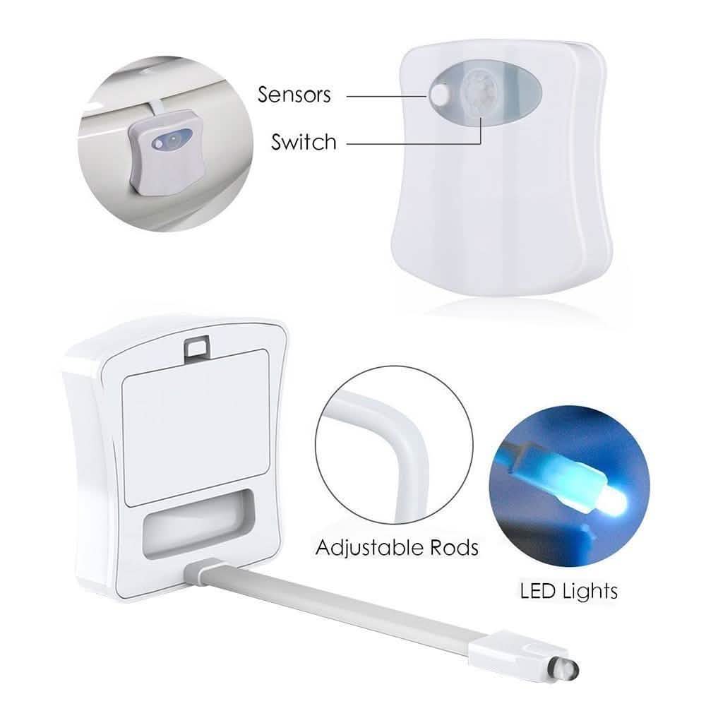 8-Color LED Motion Sensor Toilet Light