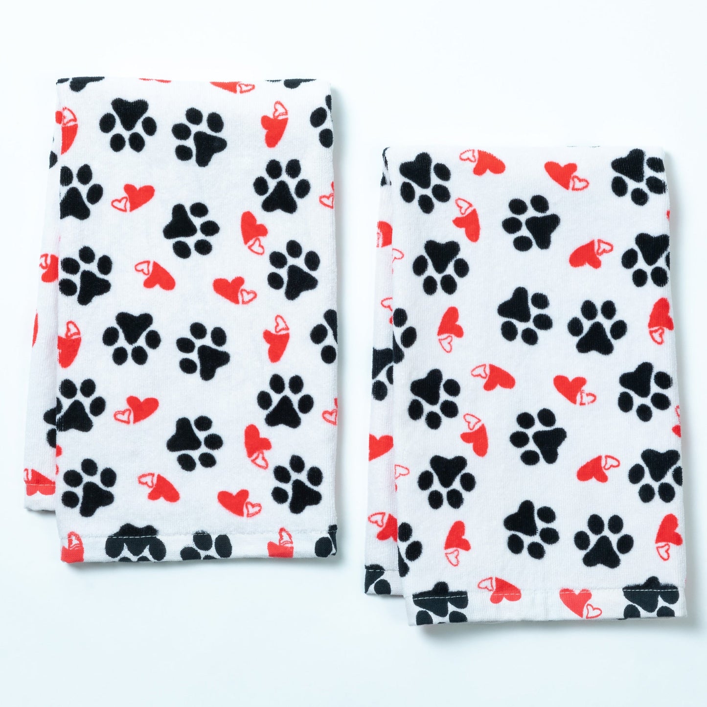 Paw Print Hand Towels - Set of 2