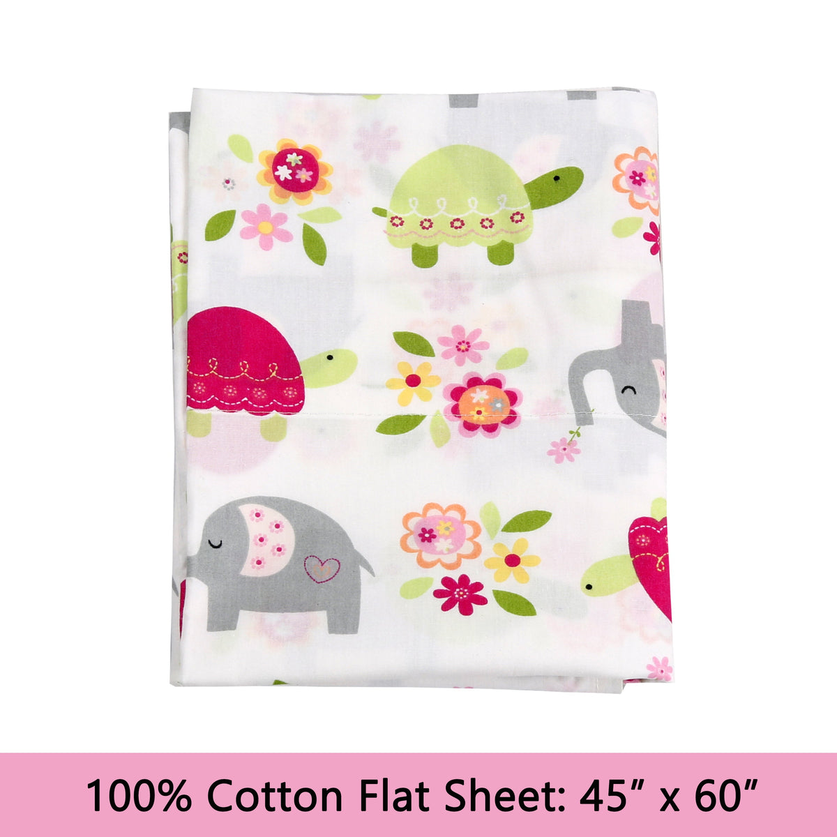 3-Piece Floral Crib Sheets