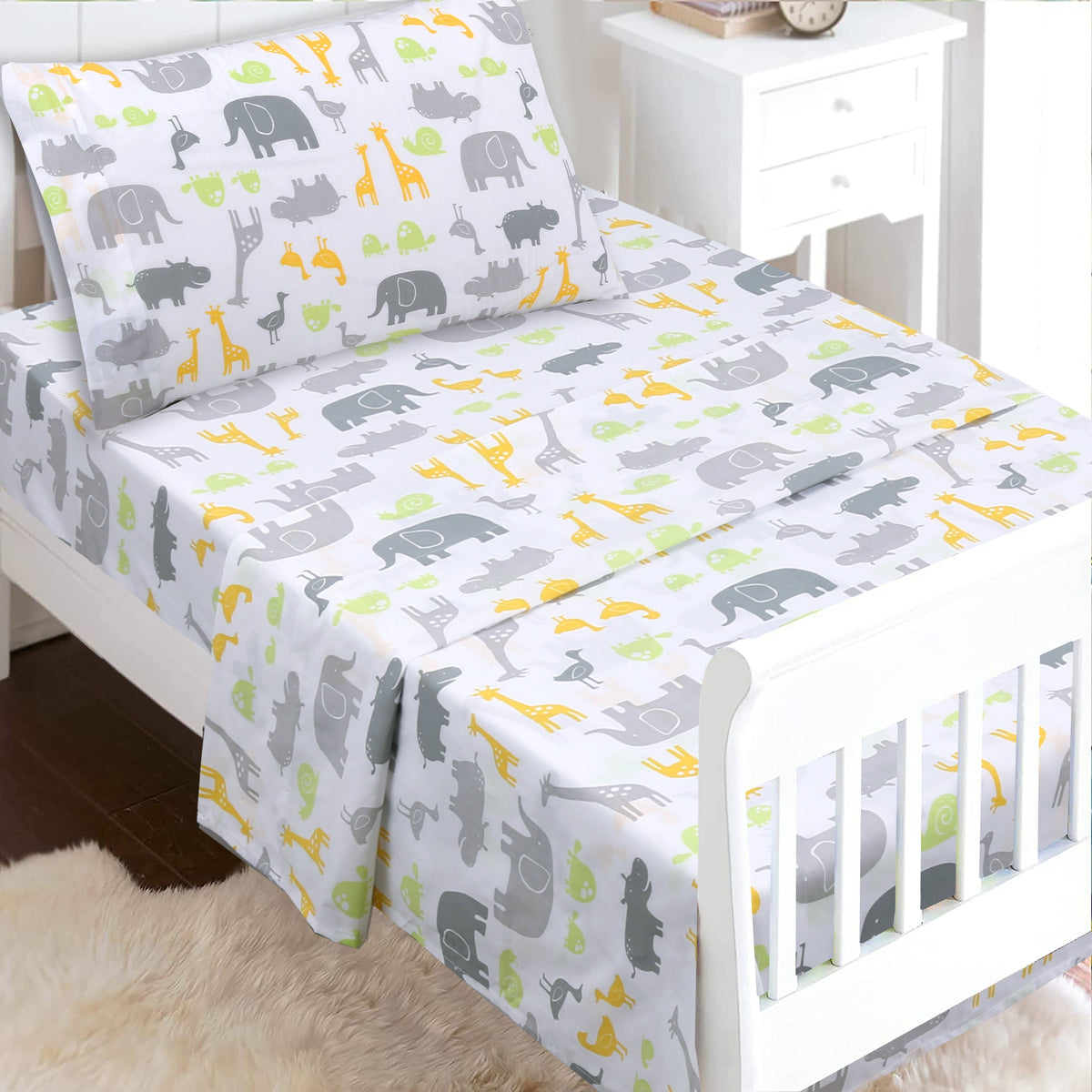 3-Piece Safari Crib Sheets