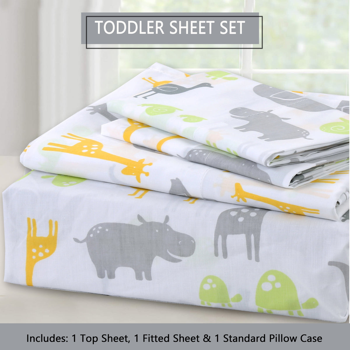 3-Piece Safari Crib Sheets