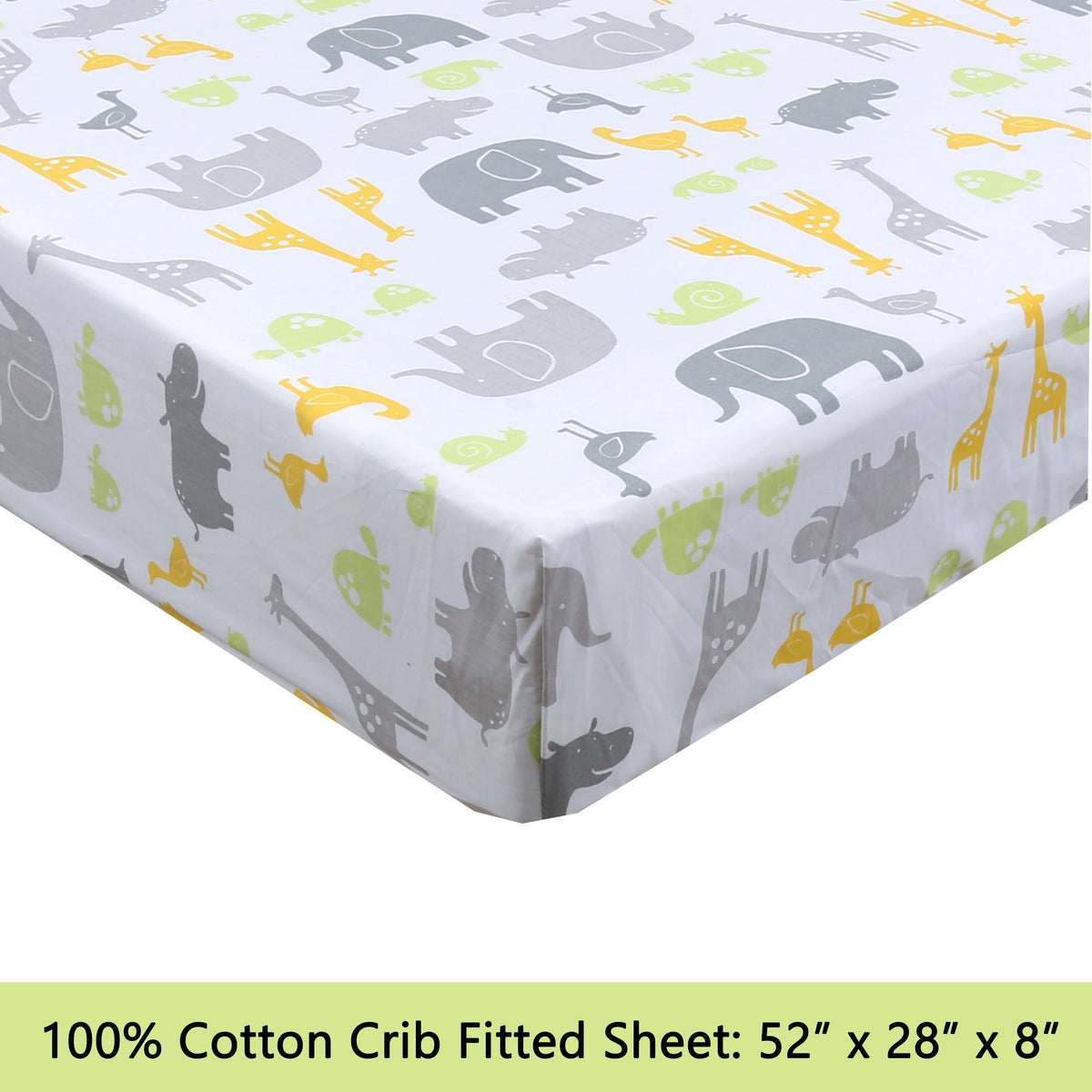 3-Piece Safari Crib Sheets