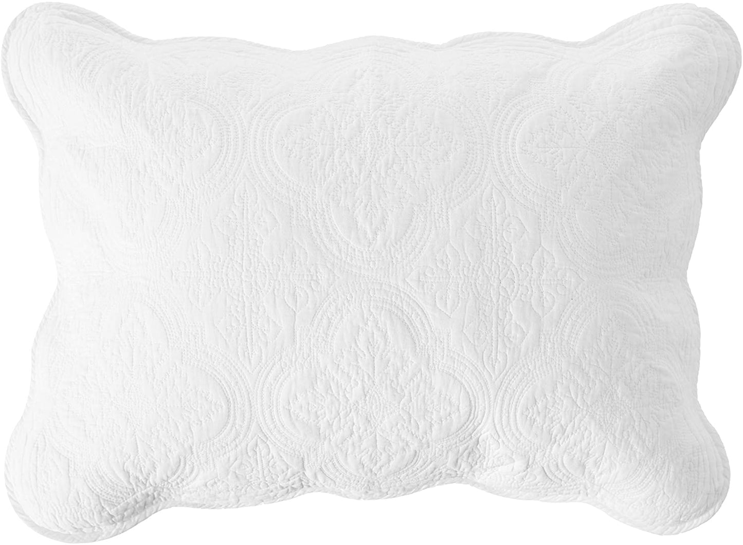 Serenity White Reversible Quilt Set