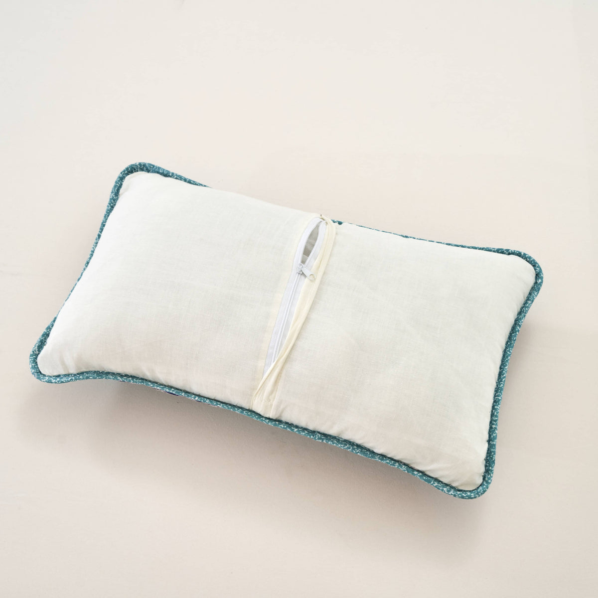 Turquoise Patchwork Border Pillow Sham