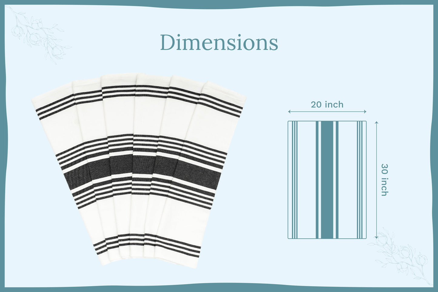 Cotton Striped Kitchen Towels