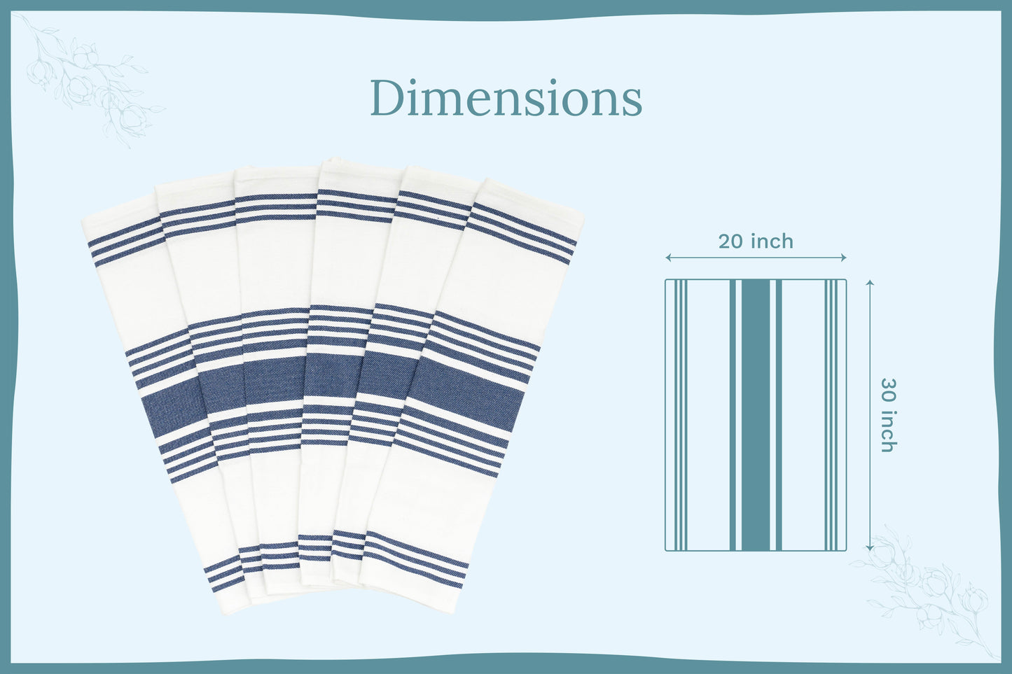 Cotton Striped Kitchen Towels
