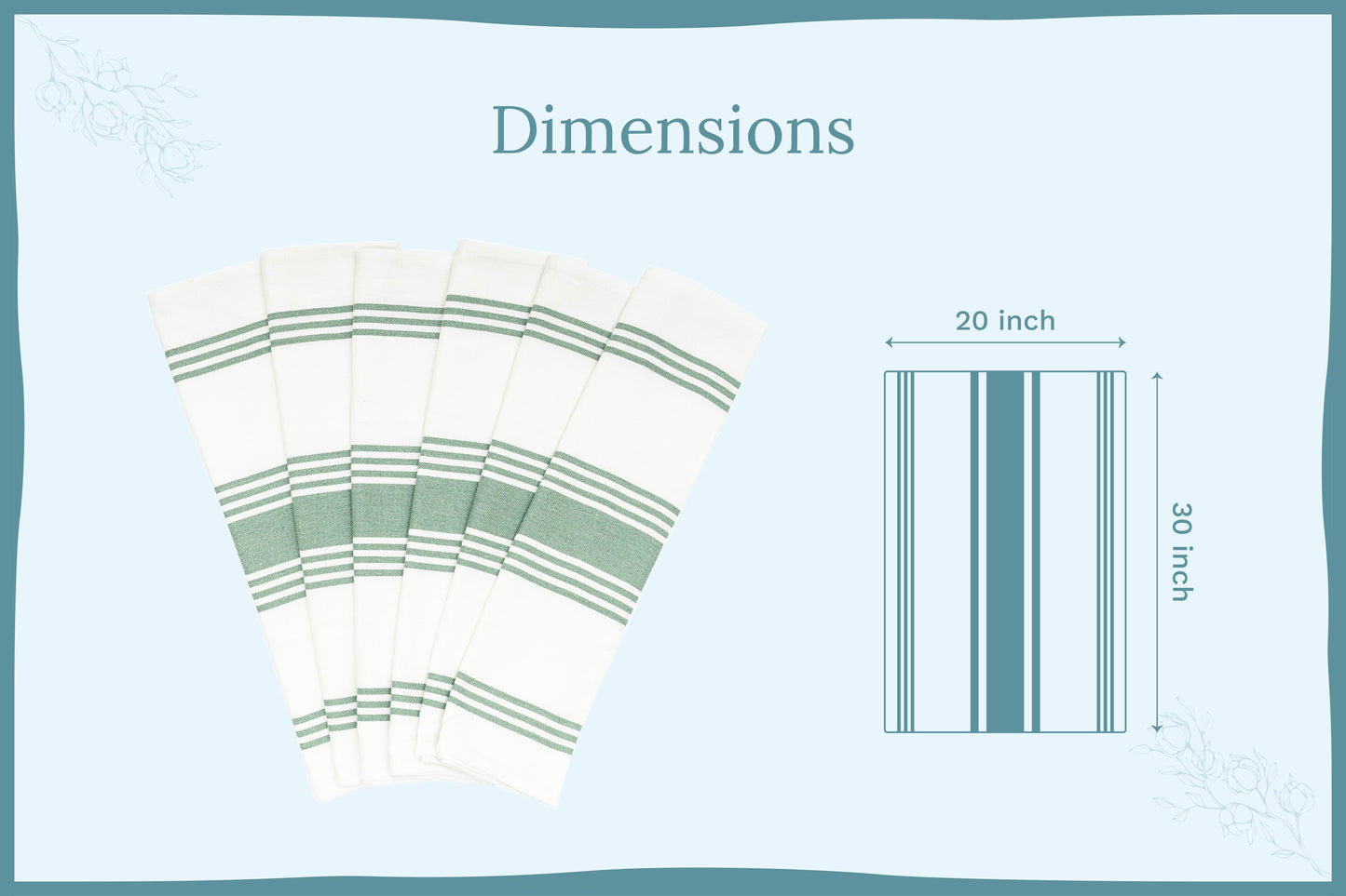 Cotton Striped Kitchen Towels
