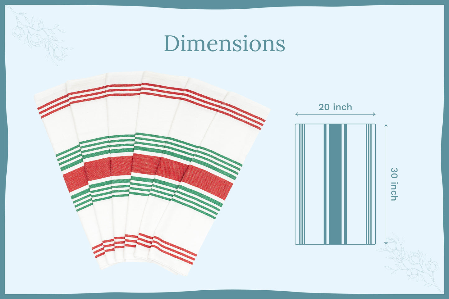 Cotton Striped Kitchen Towels