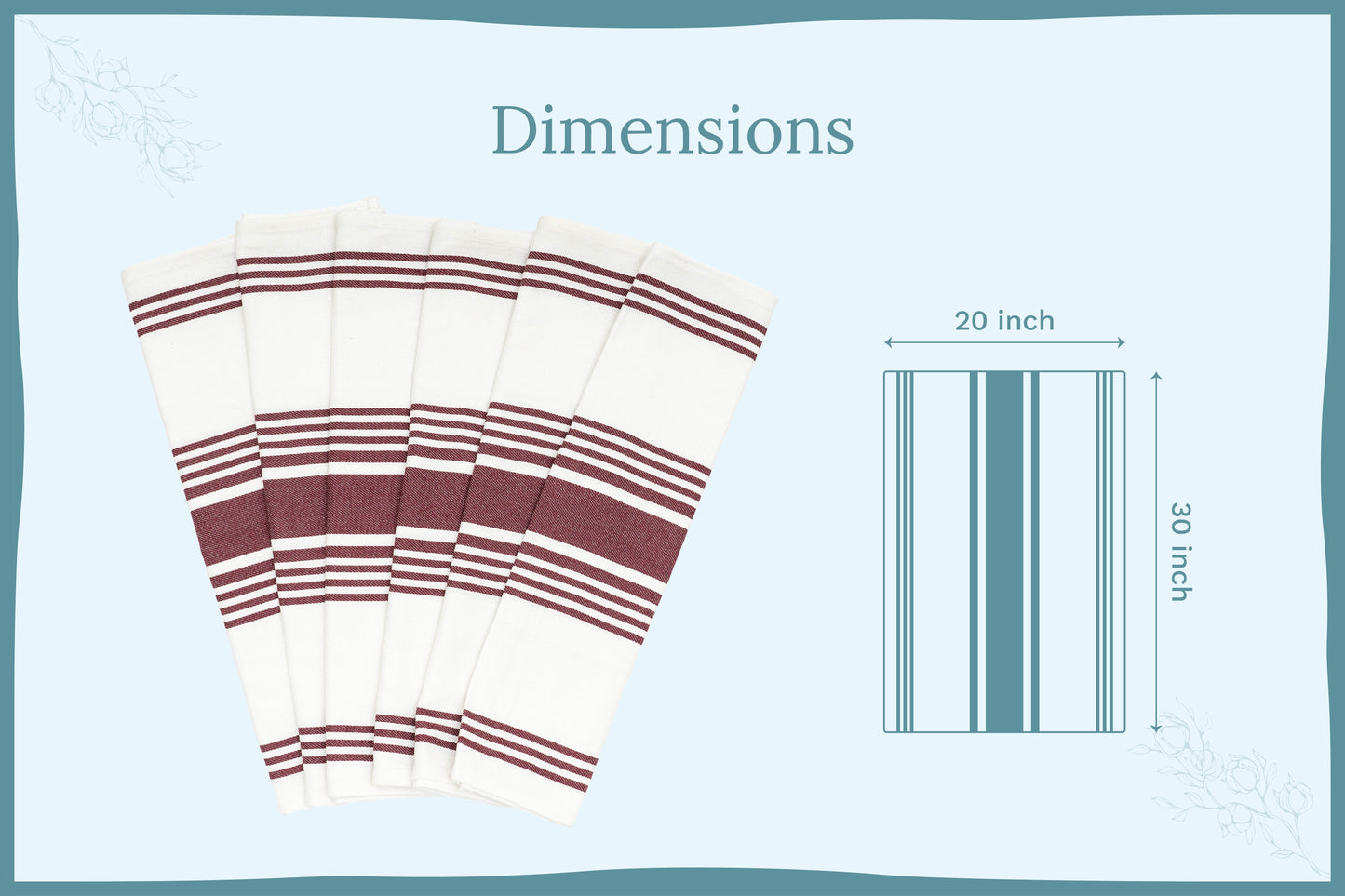 Cotton Striped Kitchen Towels