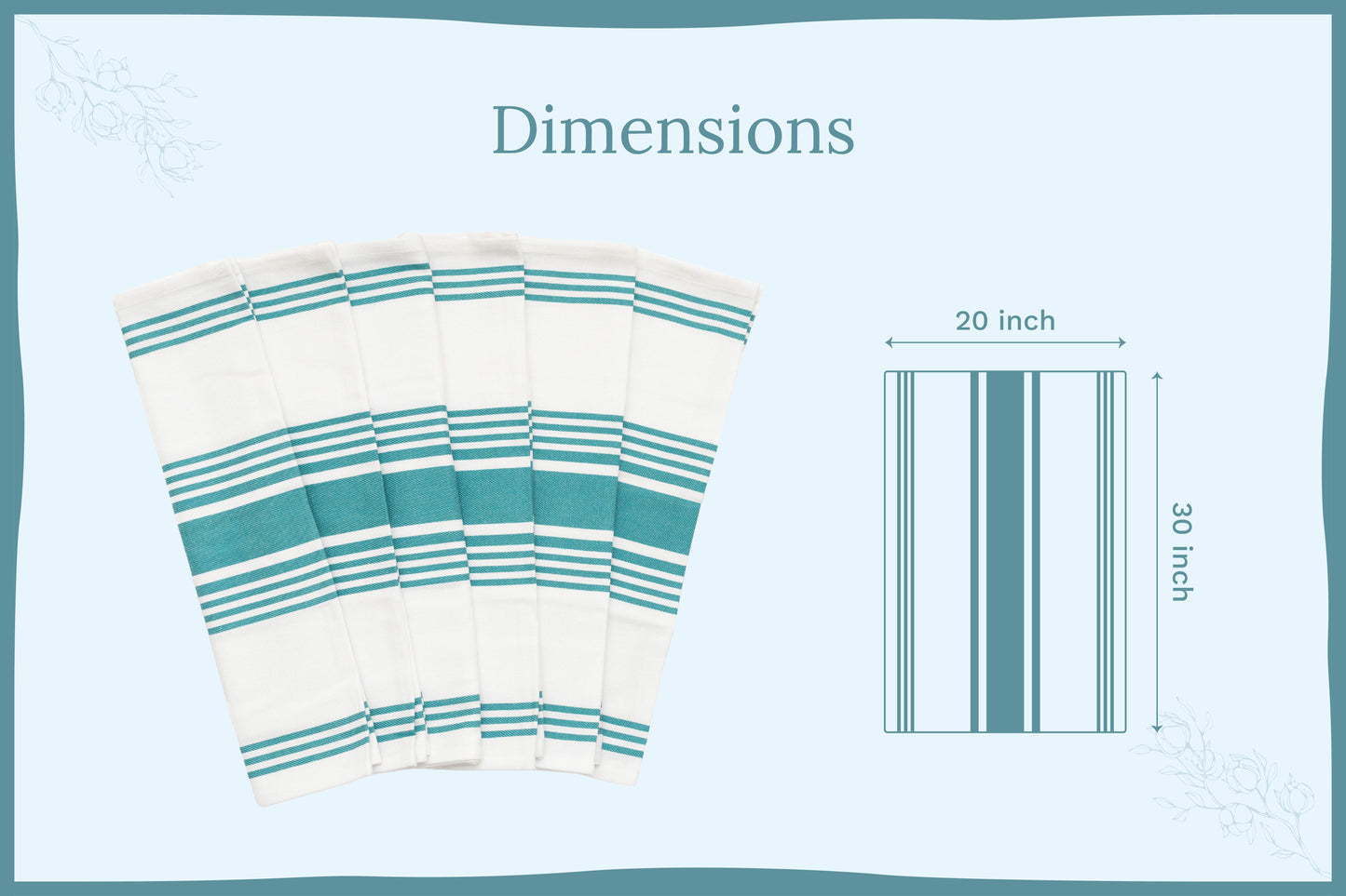 Cotton Striped Kitchen Towels