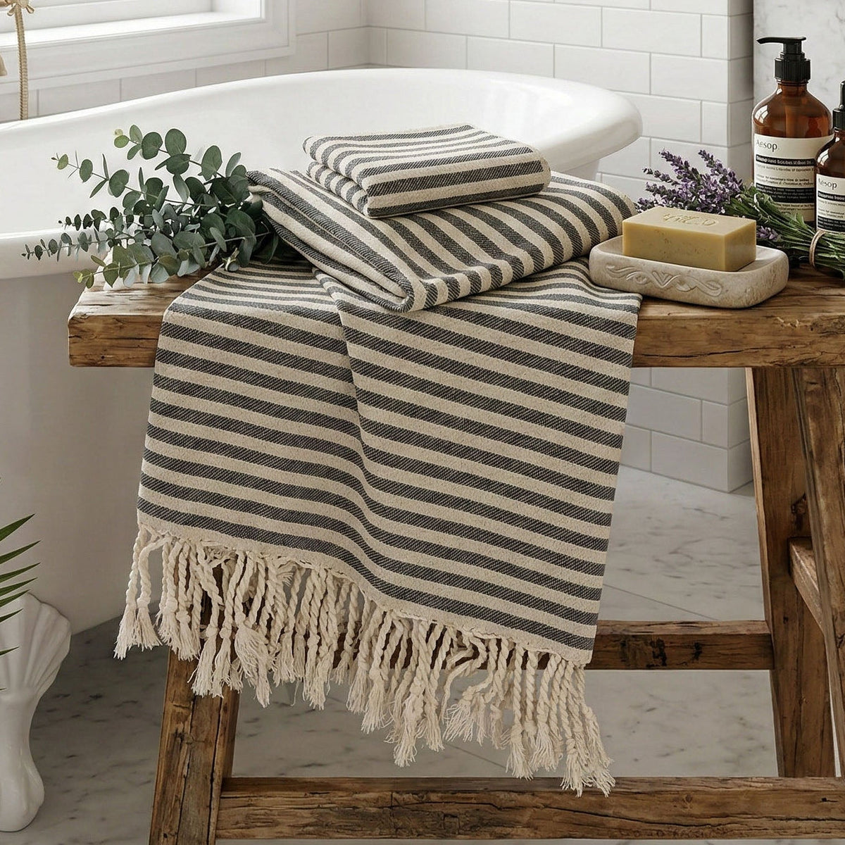 Decorative Turkish Cotton Nautical Towel