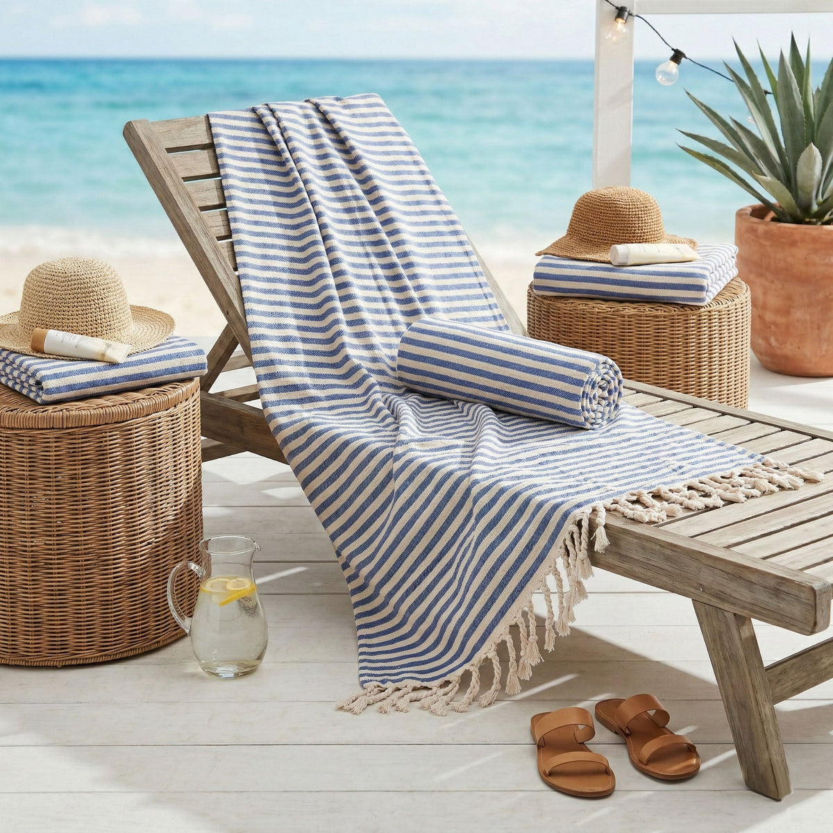 Decorative Turkish Cotton Nautical Towel