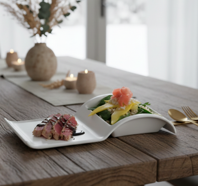 Sectional Salad Plate -4 Piece Set