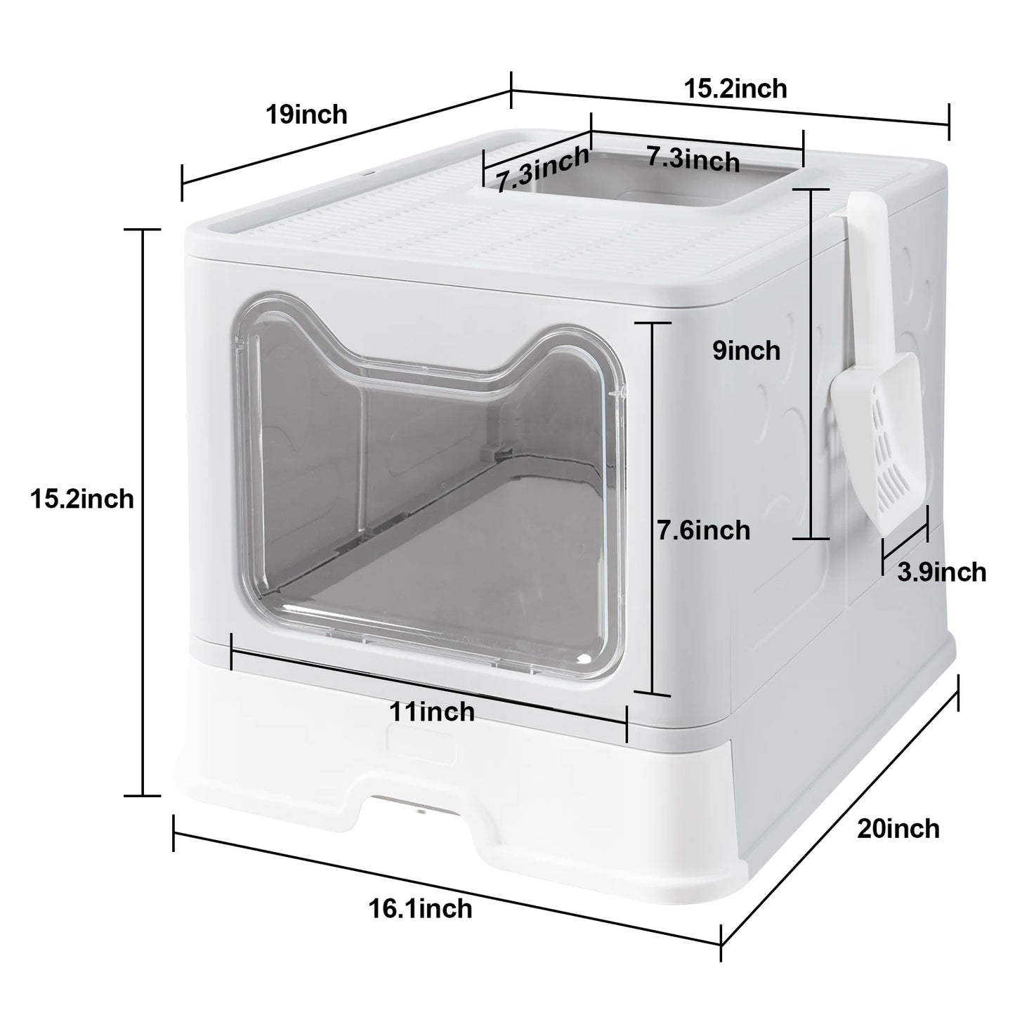 Modern Folding Kitty Litter Box with Lid