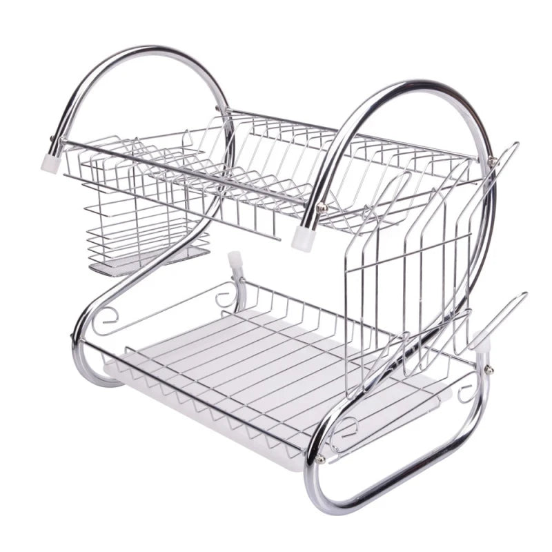 S-Shaped Metal Dish Rack