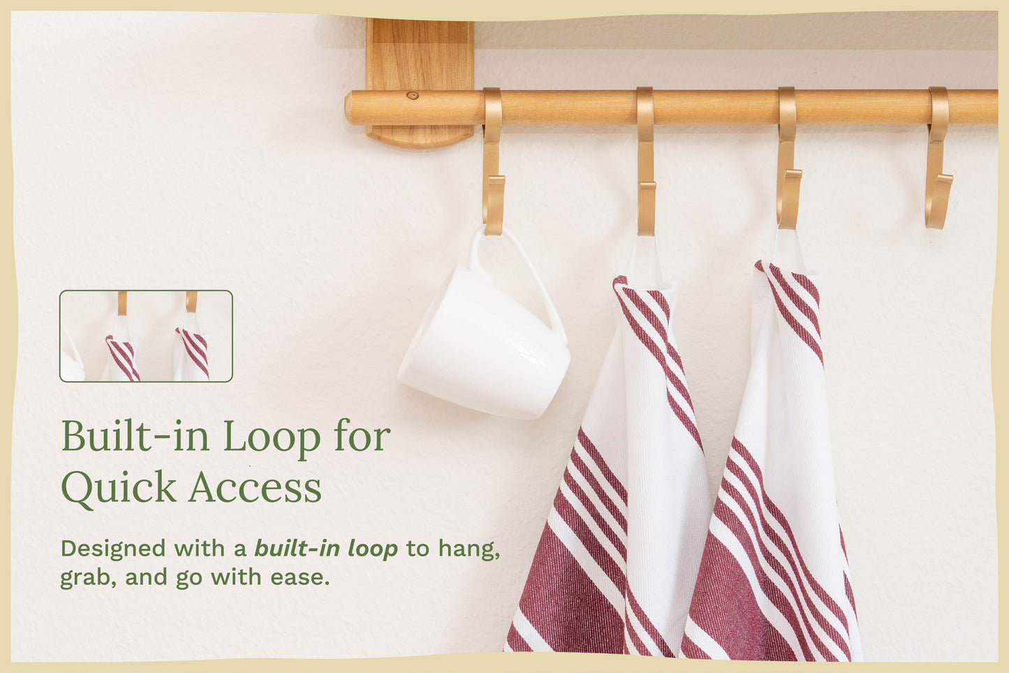 Cotton Striped Kitchen Towels