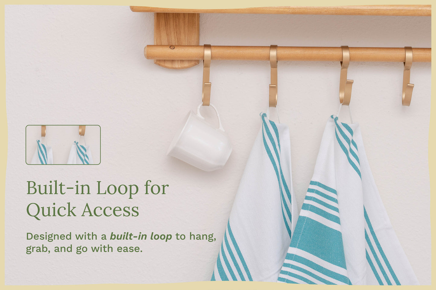 Cotton Striped Kitchen Towels