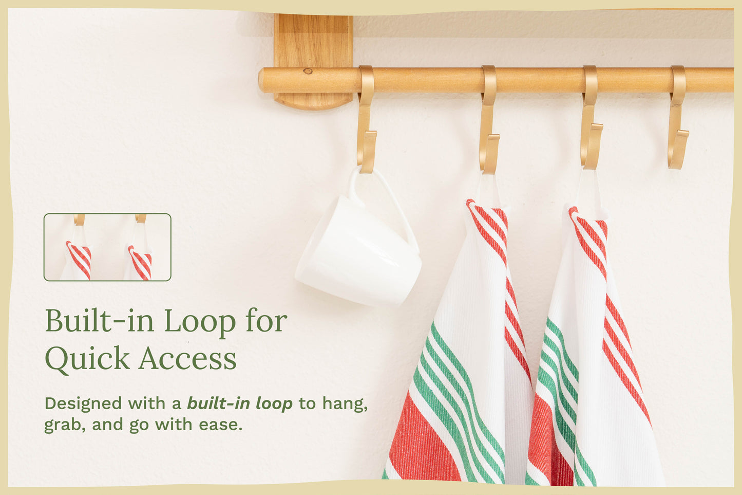 Cotton Striped Kitchen Towels