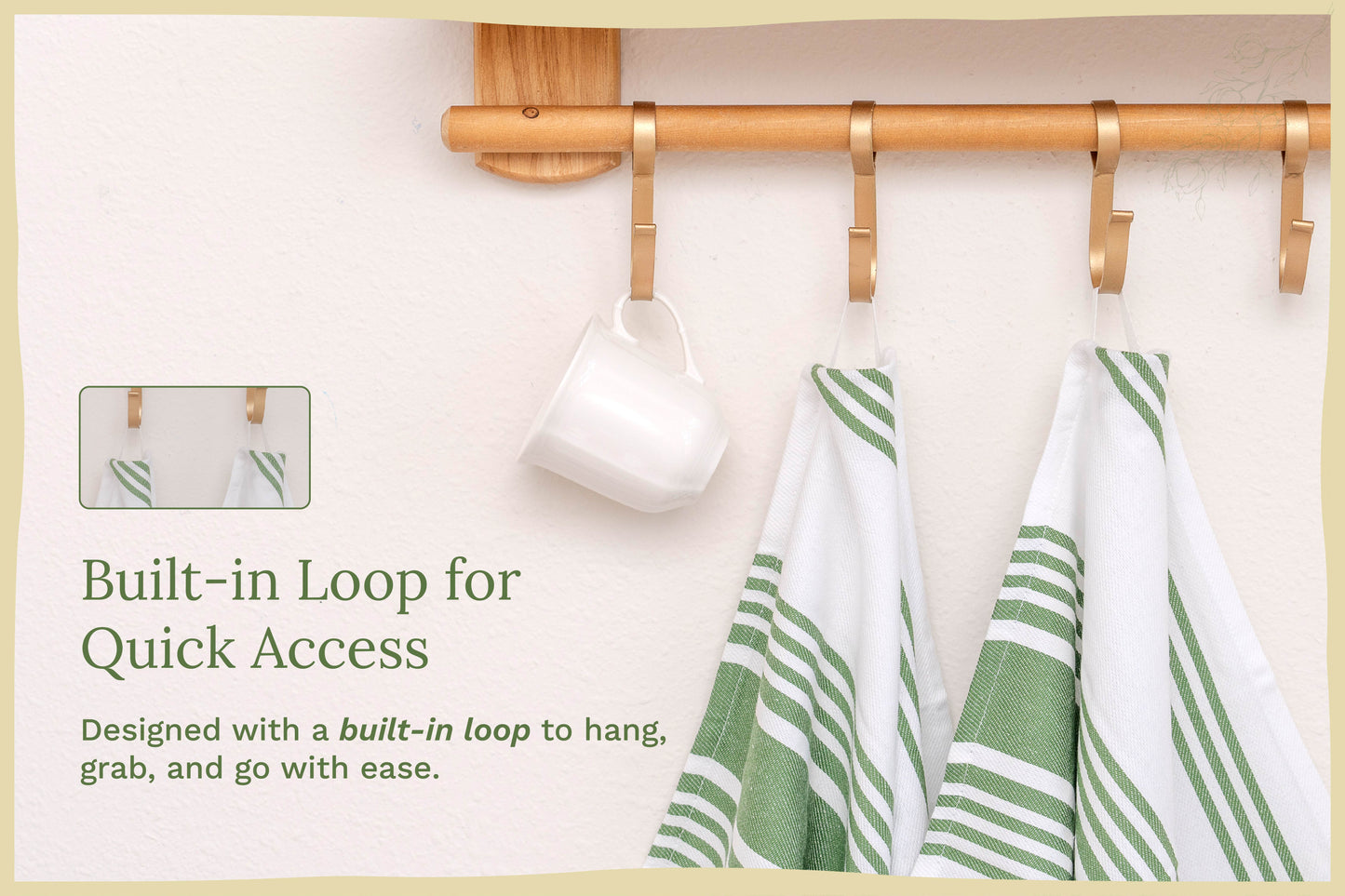 Cotton Striped Kitchen Towels
