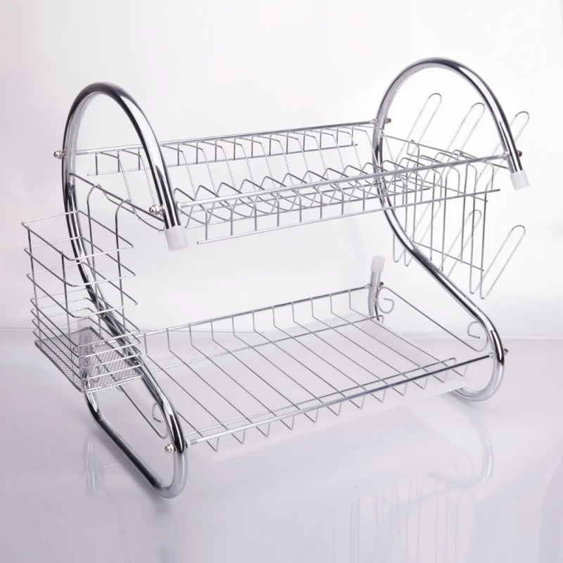 S-Shaped Metal Dish Rack