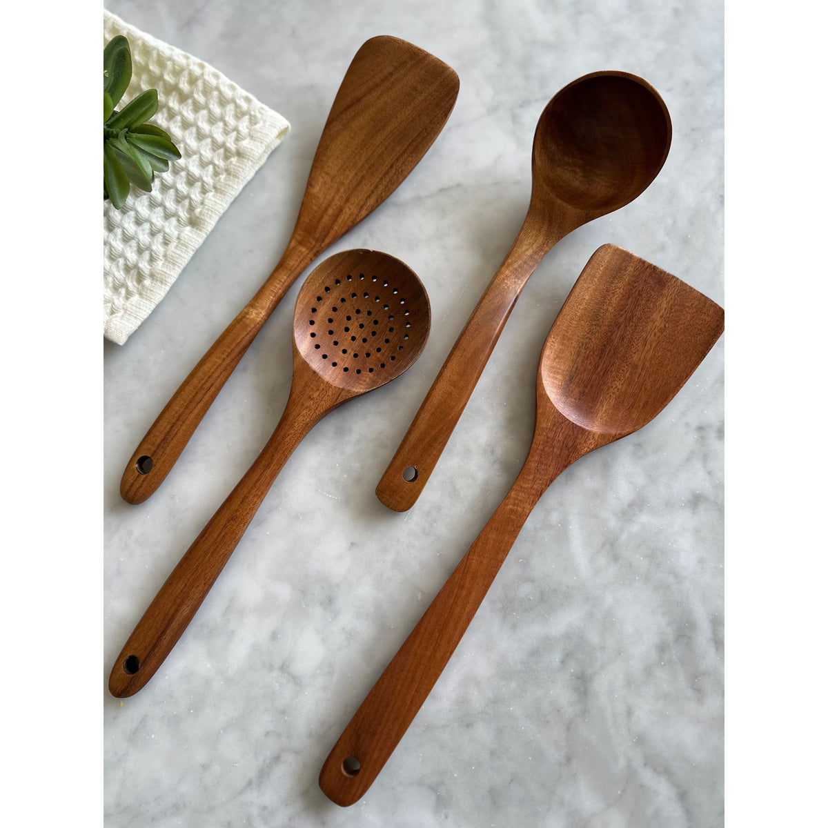 Teak Wood Kitchen Utensil Set-4 Pieces